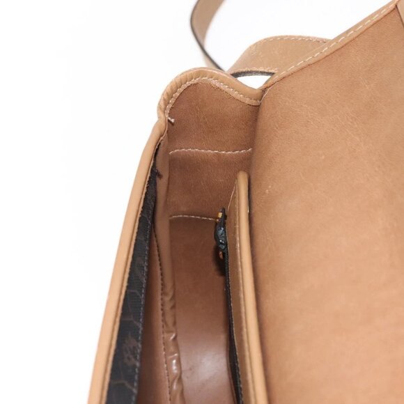 Christian Dior Honeycomb Canvas Shoulder Bag PVC Black Gold Auth BA7309 - Picture 12 of 16